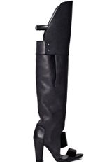 3.1 Phillip Lim Black Ora Over The Knee Boot Sandal