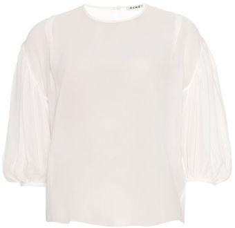 Acne Abbie Silk Blouse - Lyst