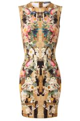 Alexander McQueen Printed Stretch Jersey Dress