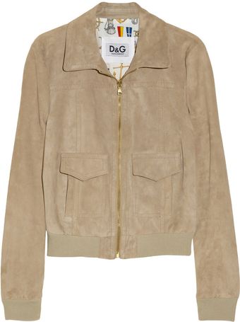 D&G Suede Bomber Jacket - Lyst