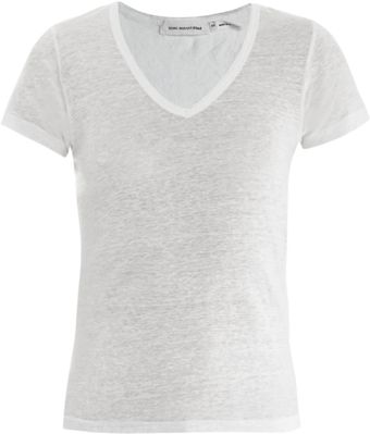 Etoile Isabel Marant Vincent Linen Tshirt - Lyst