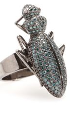 Ileana Makri Beetle Ring with Diamonds