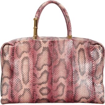 Lanvin Snakeskin Moon River Bowling Bag - Lyst