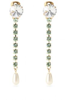 Miu Miu Ara Crystal Bead Embellished Earrings - Lyst