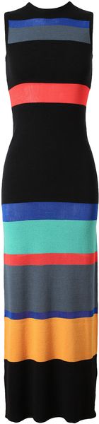 Opening Ceremony Colourblocked Cotton Maxi Dress - Lyst
