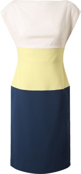 Osman Yousefzada Crepe Wool Colourblocked Dress - Lyst