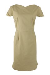 Roland Mouret Short Sleeve Stretch Canvas Dress