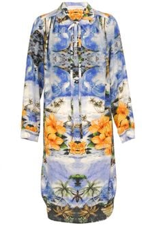 Stella McCartney Exclusive Hawaiian Printed Silk Kaftan Dress - Lyst