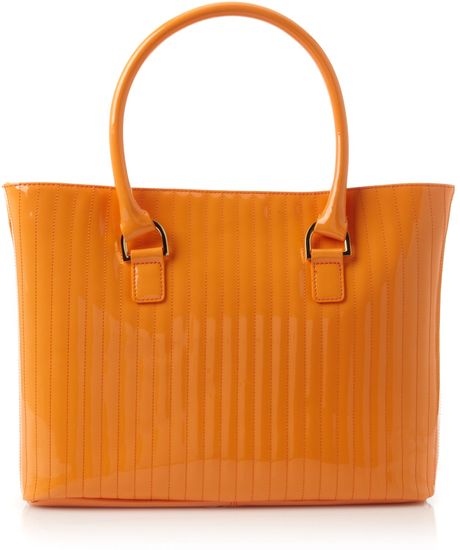 quilted orange bag