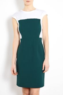 Theory New Recovery Cotton Two Tone Fitted Shift Dress - Lyst