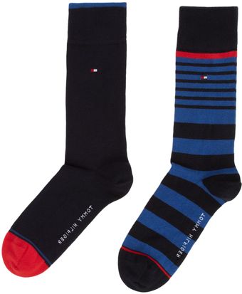 Tommy Hilfiger 2 Pack Nautical Stripe Sock - Lyst