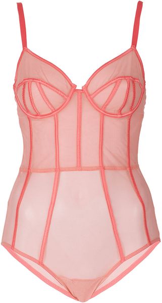 Topshop Caged Mesh Body - Lyst