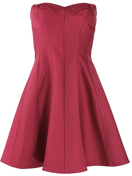 strapless full skirt dress