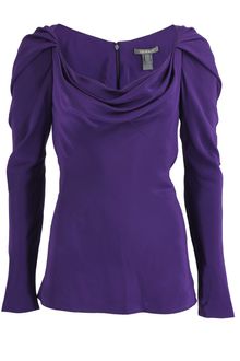 Zac Posen Long Sleeve Cutout Shoulder Blouse - Lyst