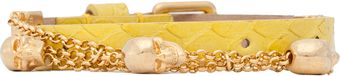 Alexander McQueen Double Wrap Nove Skull Bracelet  - Lyst