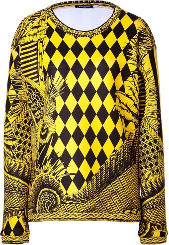 Balmain Printed Neoprene Top - Lyst