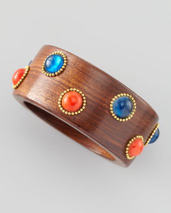 Chamak By Priya Kakkar Bead and Wood Bangle - Lyst