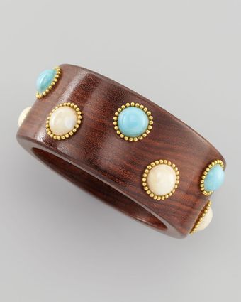 Chamak By Priya Kakkar Bead and Wood Bangle - Lyst