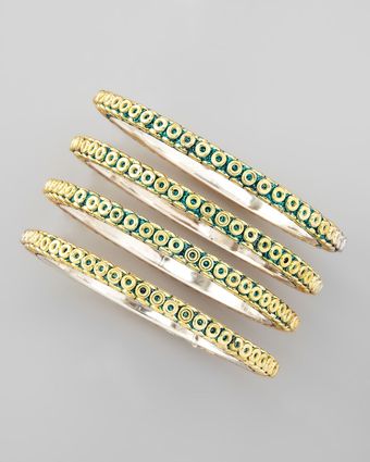 Chamak By Priya Kakkar Set Of 4 Glitter Bead Bangles - Lyst