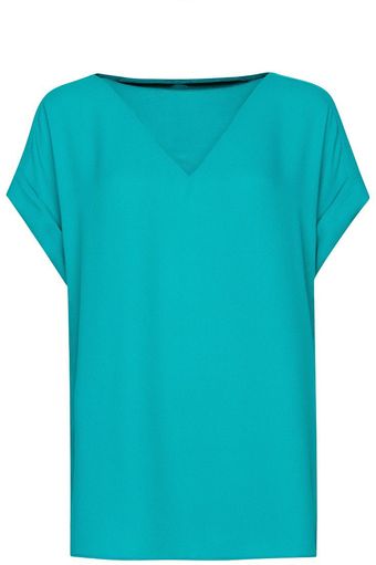 Mango Sheer Panel Blouse - Lyst