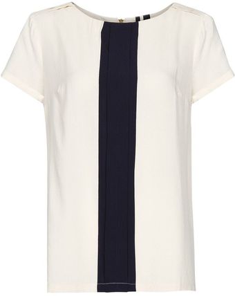 Mango Contrast Line Blouse - Lyst