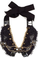 Michaela Buerger Studded Crochet Sofia Collar