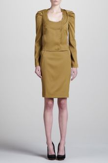 Zac Posen Stretch Suiting Skirt - Lyst