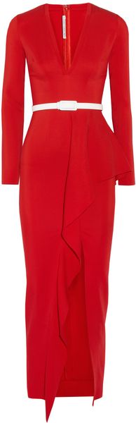 Alessandra Rich Draped Stretch Maxi - Lyst