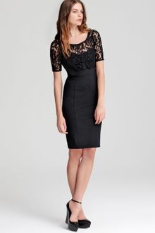 Burberry London Short Sleeve Dress Black Lace Top - Lyst