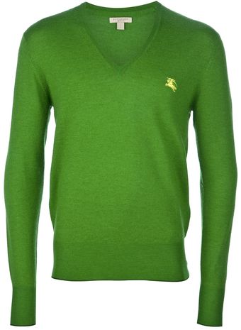 Burberry Brit Vneck Sweater - Lyst