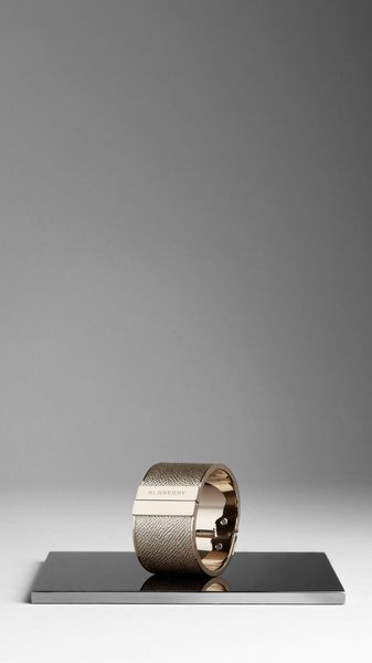 Burberry Metallic London Leather Cuff - Lyst