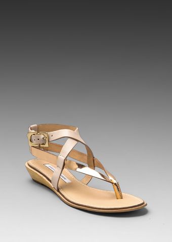 Diane Von Furstenberg Dottie Sandal in Rose Goldpumice - Lyst