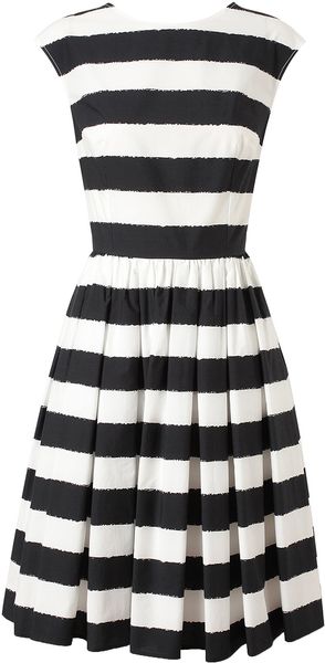 Dolce & Gabbana Striped Cotton Dress - Lyst