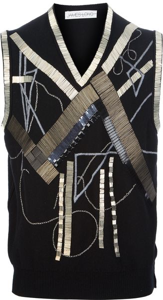 James Long Shrigley Embellished Knit Vest - Lyst