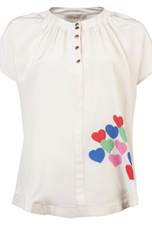 Lauren Moffatt Heart Print Blouse - Lyst