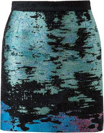 Proenza Schouler Structured Contrasting Tweed Miniskirt - Lyst