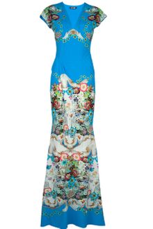 Roberto Cavalli Printed Maxi Dress - Lyst
