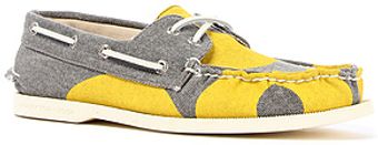 Sperry Topsider The Ao 2eye Hand Painted Boat Shoe in Yellow Grey - Lyst