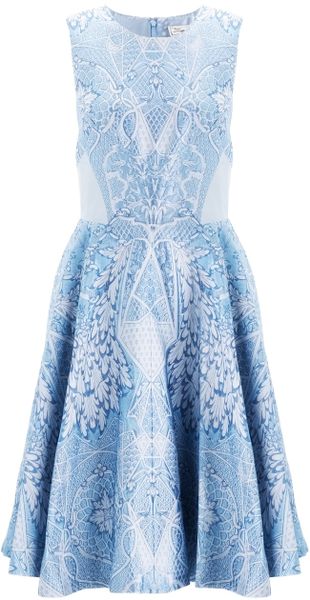 Temperley London China Blue Jacquard Dress - Lyst