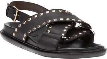Marni Studded Flat Sandals - Lyst