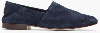 Moschino Cheap & Chic Navy Suede Arno Loafers - Lyst