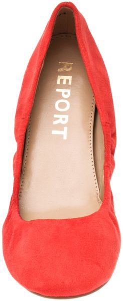 orange pointed toe flats