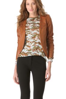 10 Crosby by Derek Lam Laced Leather Jacket - Lyst