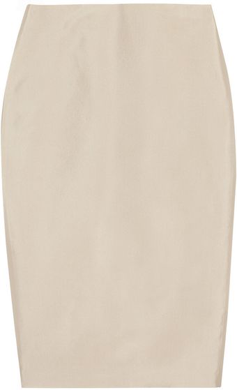 Alexander McQueen Silk Mikado Pencil Skirt - Lyst