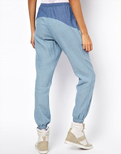 denim look sweatpants