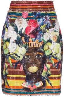 Dolce & Gabbana Printed Skirt - Lyst