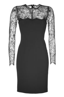 Emilio Pucci Black Lace Panel Dress - Lyst