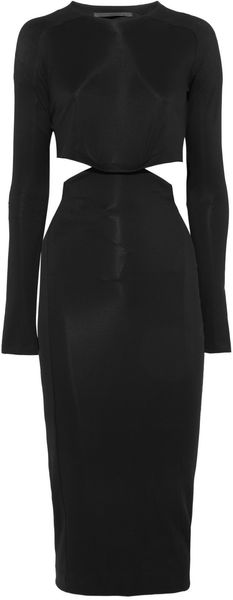 Haider Ackermann Cutout Stretch Jersey Crepe Dress - Lyst