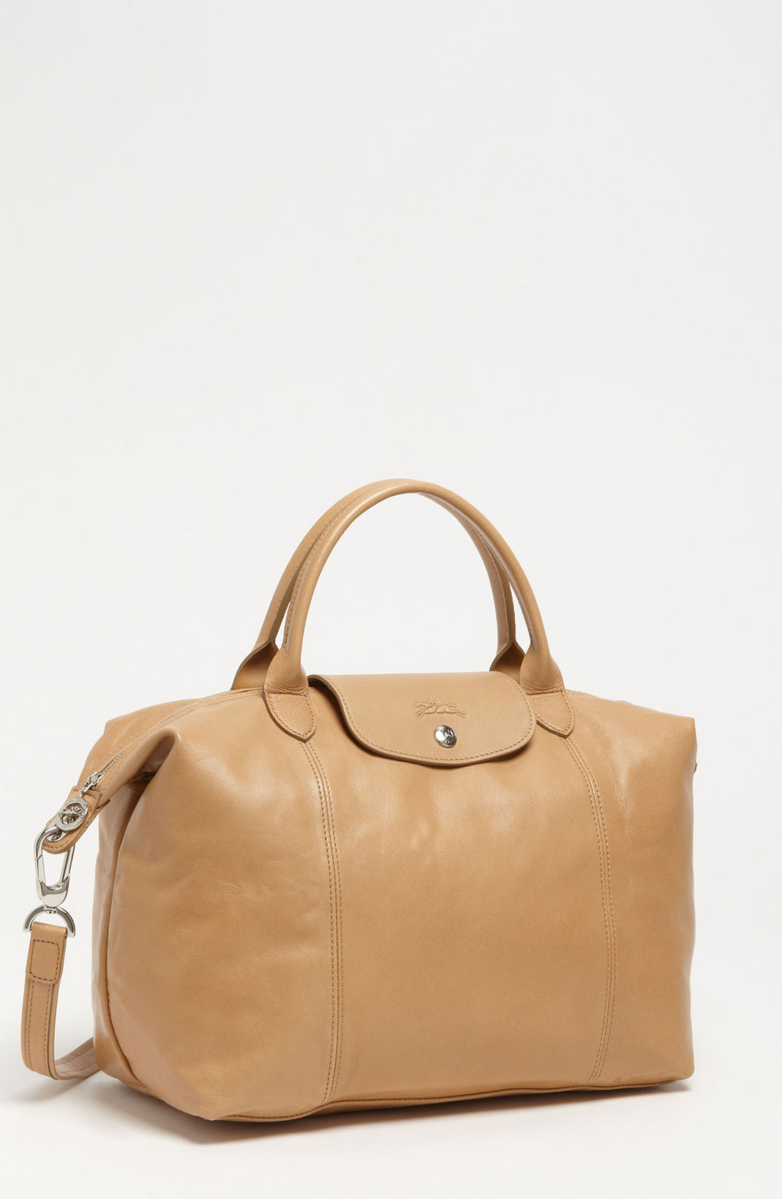 Leather Crossbody Bag Longchamp Beige In Leather IUCN Water