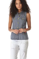 Marc By Marc Jacobs Dotty Chambray Top